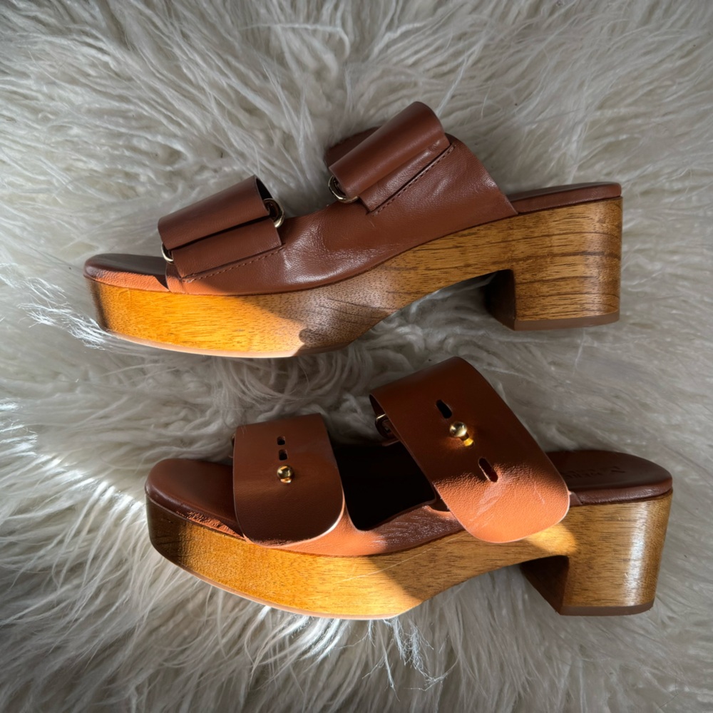 MERCEDES CASTILLO Lisanne Napa Leather Platform Sandals • size 6 - Picture 6 of 8